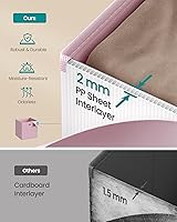 Vista 4 de SONGMICS Cubitos de almacenamiento, juego de 6 cajas de almacenamiento plegables sin olor, 10.2 x 10.2 x 11 pulgadas, organizadores de armario