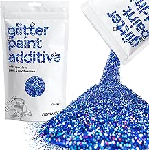 Hemway azul zafiro holográfica del brillo de la pintura Aditivo Chunky 1/40" de 0,6 mm para emulsión pinturas al agua - Interior y exterior pared, de techo, de madera, barniz - 100 g / 3,5 oz
