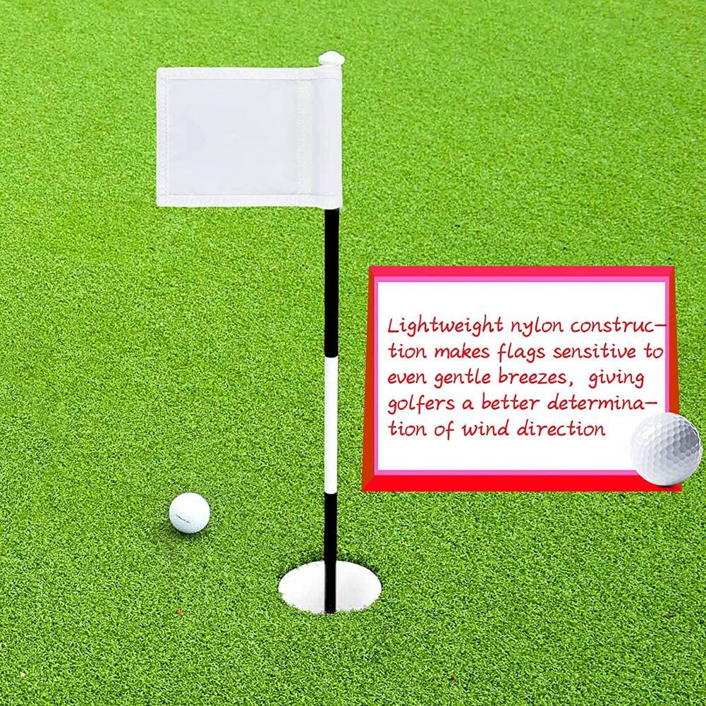 3-Teilige Golfflagge Golfzielflagge Solide Golfflaggen mit Eingelegtem wasserdichte Putting-Golfflaggen 8 X 6