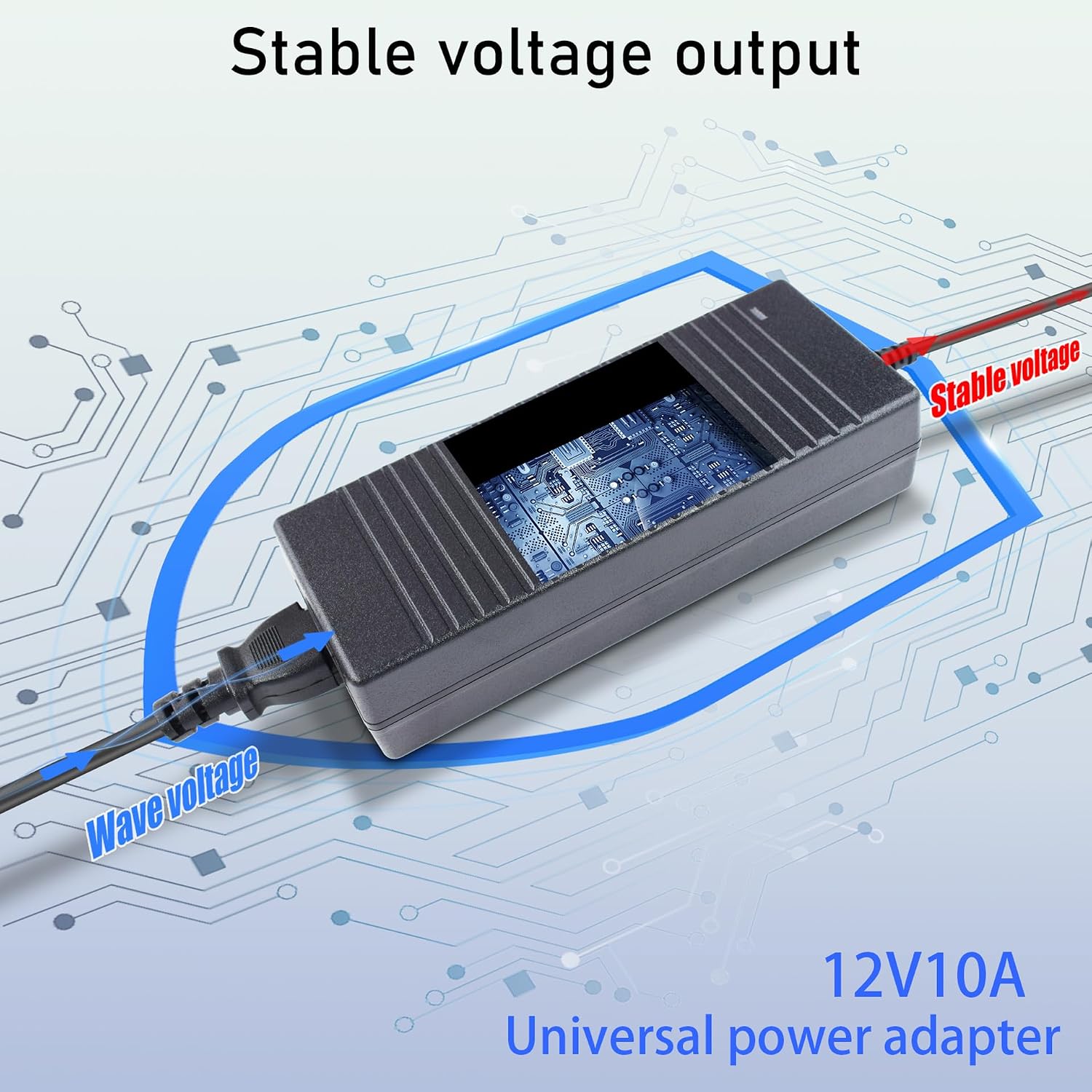 12V 15A AC to DC Converter 180W 110V to 12V Converter Cigarette Lighter to Wall Outlet Adapter AC to DC Adapter for Car Refrigerator, Vacuum Cleaner