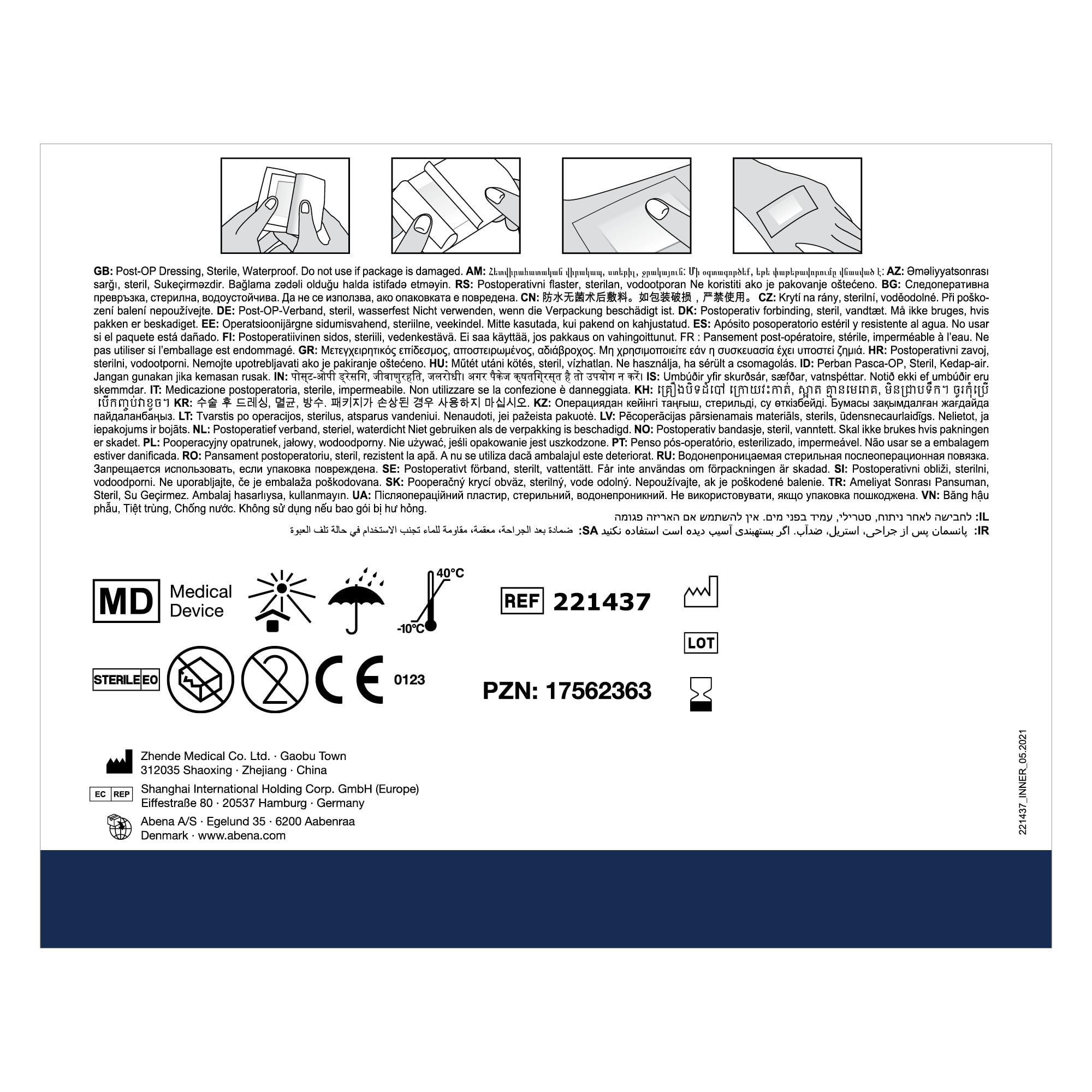 ABENA Medicazione sterile per ferite, 8x10 cm | Confezione da 70 pezzi | Adatte per tagli e ferite |Impermeabile | Prova di liquido | Assorbente | Bianca | Adatto per pelli sensibili