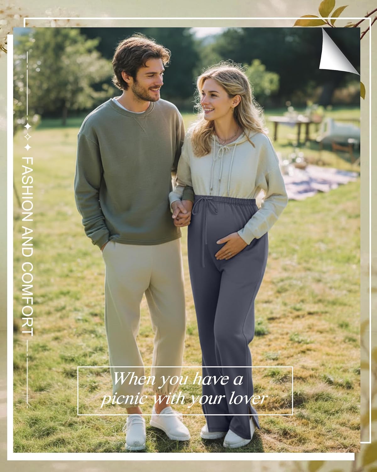 3 Pack Women's Maternity Pants, Over The Belly Pregnancy Sweatpants, Wide Leg Lounge Bottoms with Pockets - Image 5