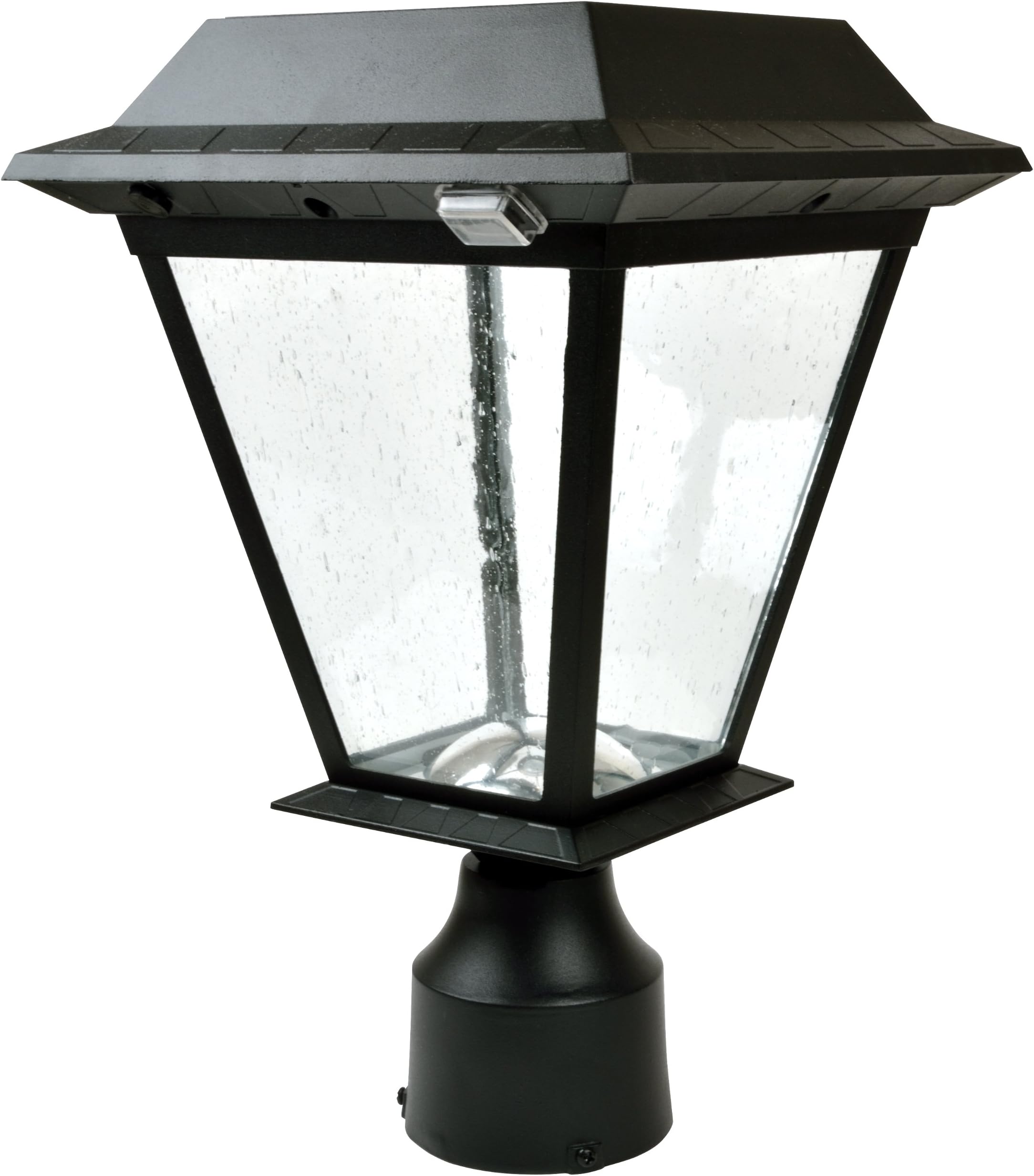 SPX123 Timer Activated 12 Hours 200 Lumen 3-Inch Fitter Mount Outdoor Black Solar LED Lamp