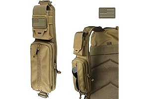 WYNEX Molle Accessories Pouch Double Zipper Pocket, Backpack Sling Strap Tactical Accessories Bag