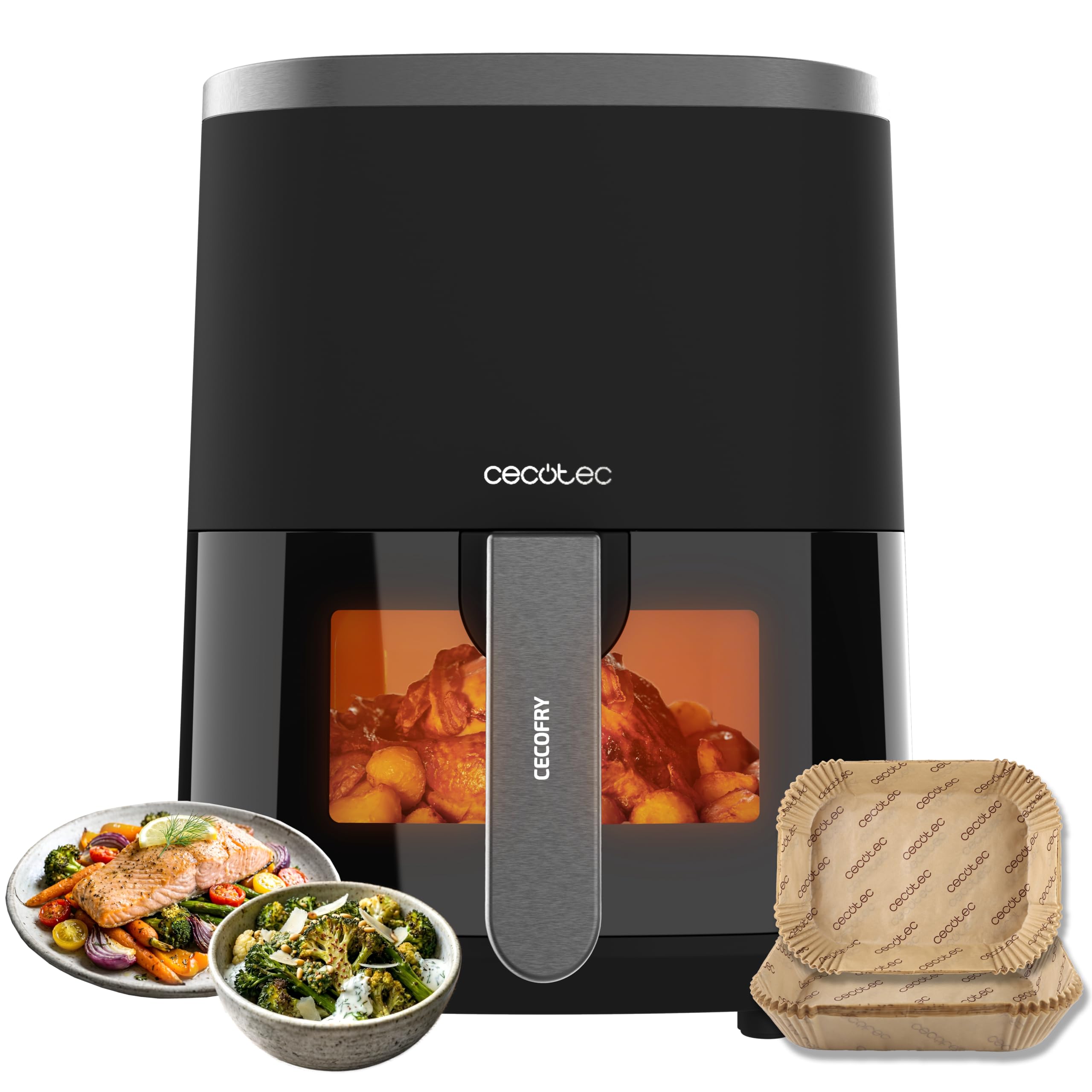 Cecotec Heißluftfritteuse Cecofry Fantastik Window 4000 Hot, 4L Kapazität