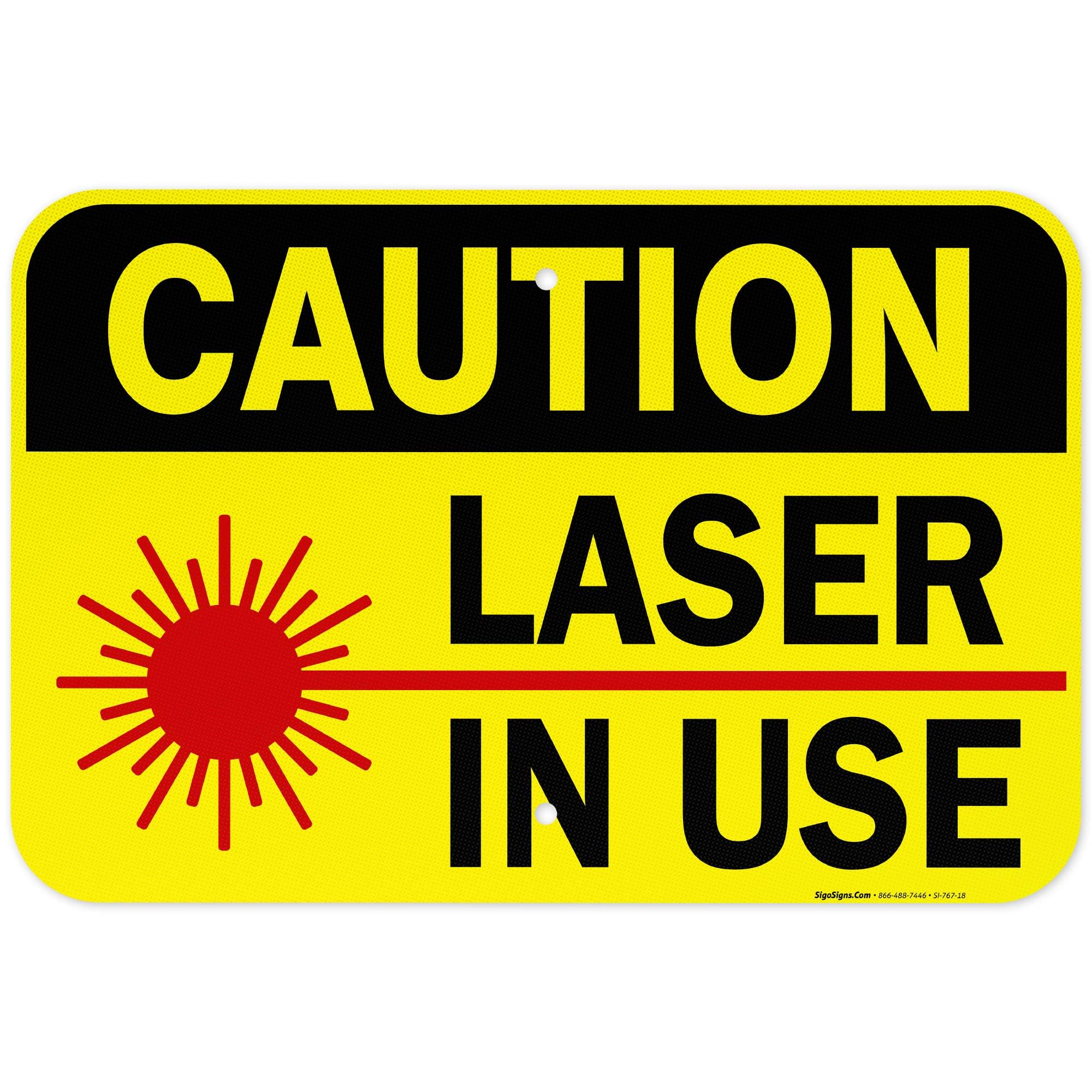 Laser in Use Sign, Caution Sign, — Amazon image 18