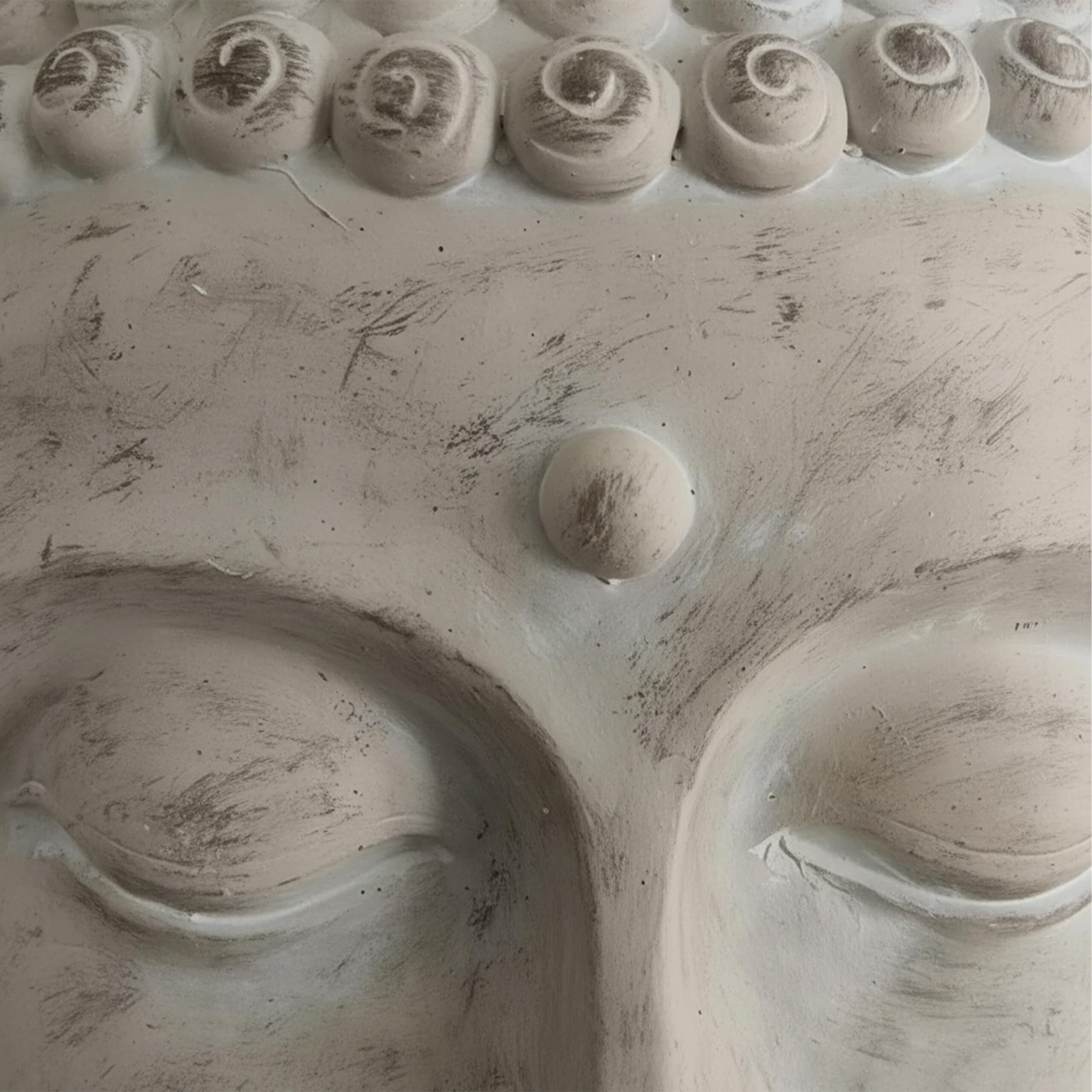 Relaxdays Cabeza de Buda XXL, decoración Zen Resistente a la Intemperie, 78x45x39 cm, Beige