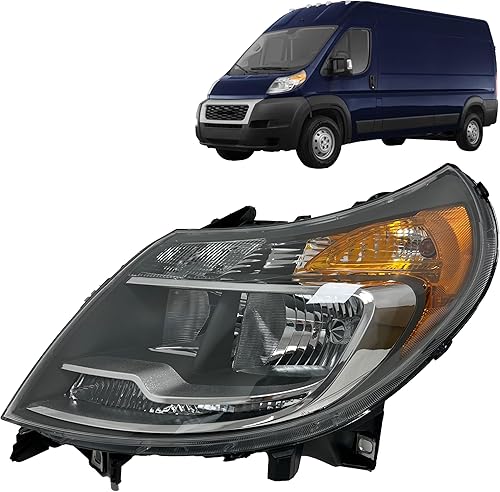 ALLIGATOR AUTO LIGHTS Reemplazo del conjunto de faros para Ram ProMaster 3500 2014-2022, cumple con DOTSAE, faros halógenos, lado izquierdodel