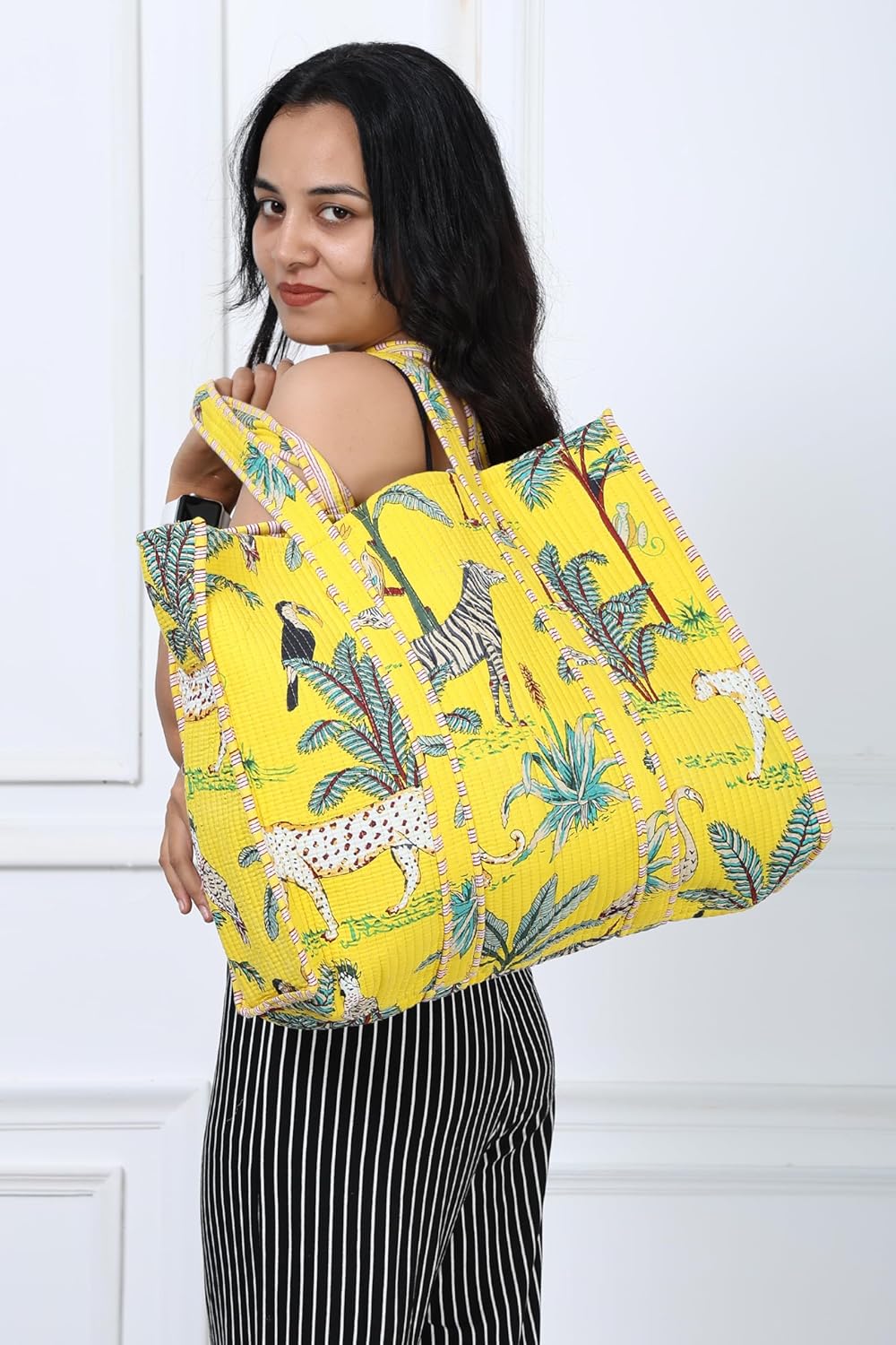 Cotton Tote Bag Travel Bag for Women Shopping & Grocery Bag, Durable, Washable Best For Valentine Gift - Image 2