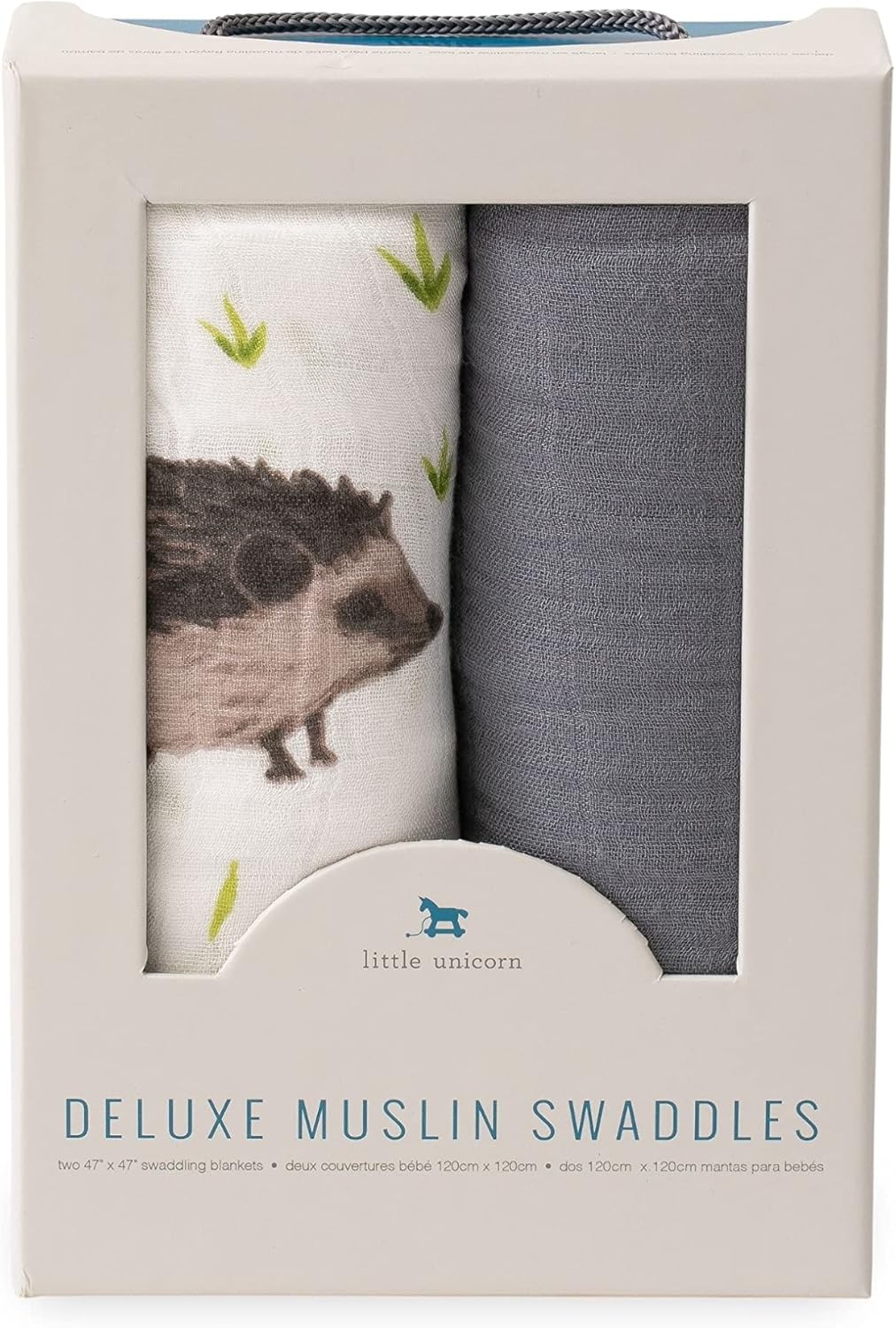 Little Unicorn Deluxe Muslin Swaddle Blanket | Rayon Made from Bamboo | 47" x 47" | Unisex