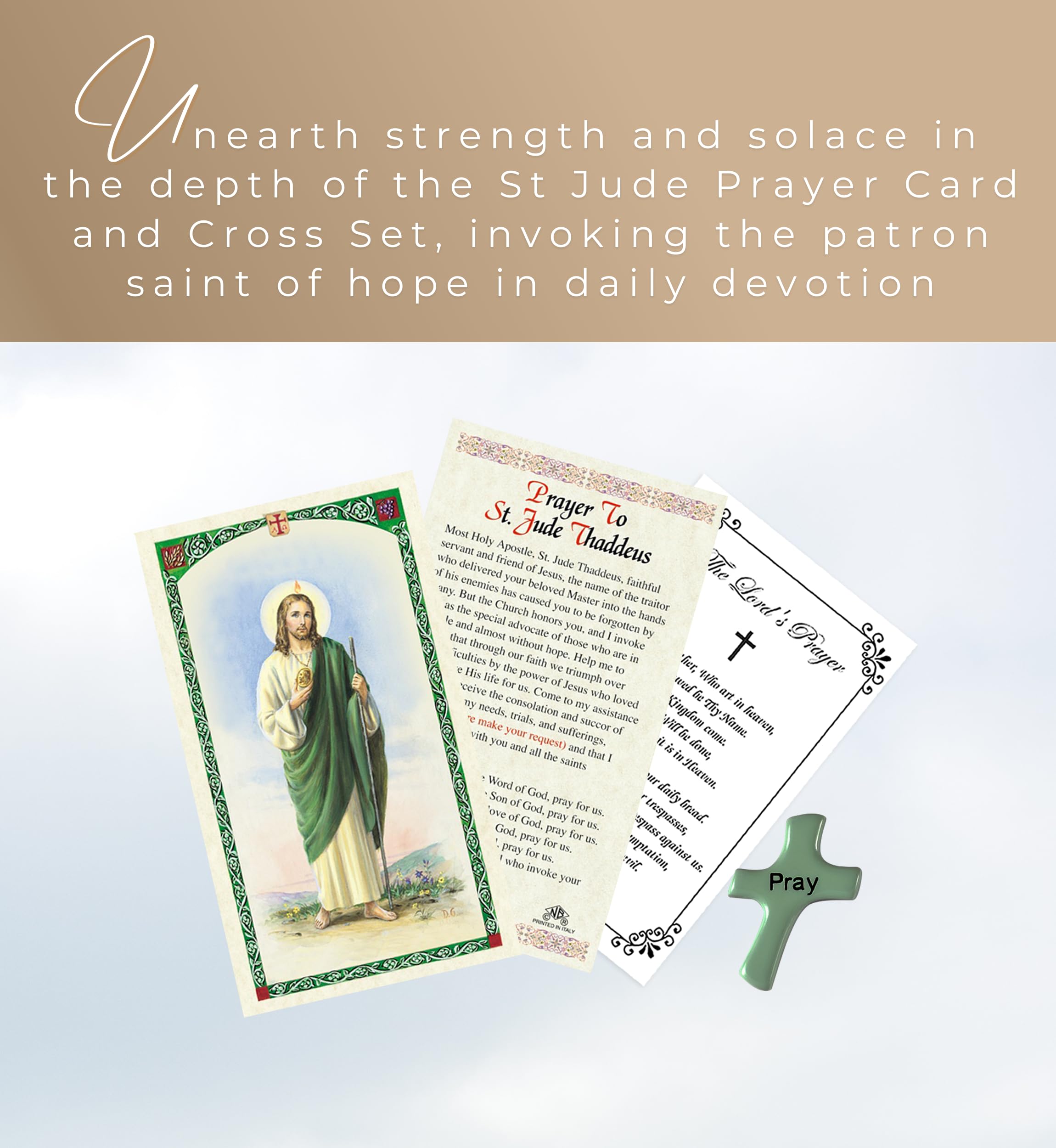 Amazon.com: Trendzeen St Jude Prayer Card - Handheld Prayer Cross