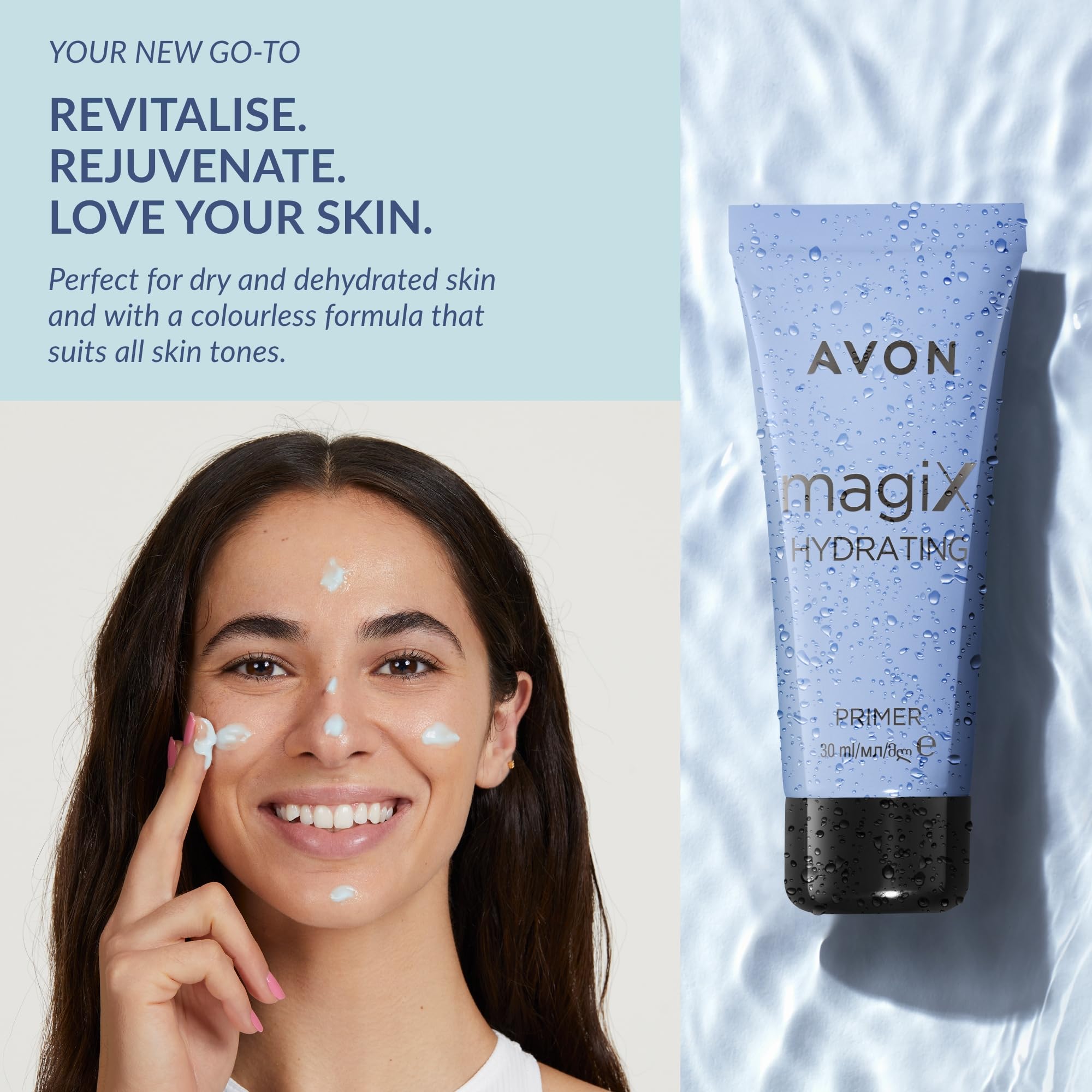 Avon Magix Hydrating Primer 30ml, Creates a Smooth Even Base for Make-Up, Refreshes and Moisturises Dry, Dehydrated Skin - Image 2