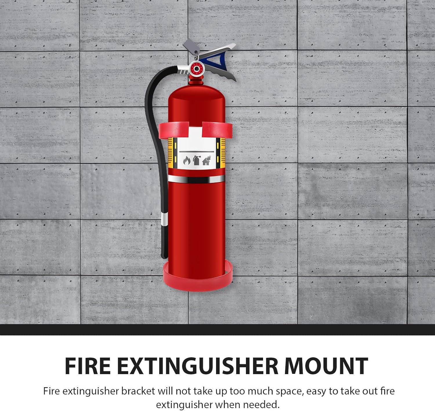 Metal Fire Extinguisher Mounting Bracket Double Ring Holder for 5-6Kg Extinguishers for Vehicles and Boats