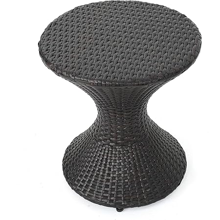 Christopher Knight Home Franklin Outdoor Wicker Hourglass Side Table, Multibrown