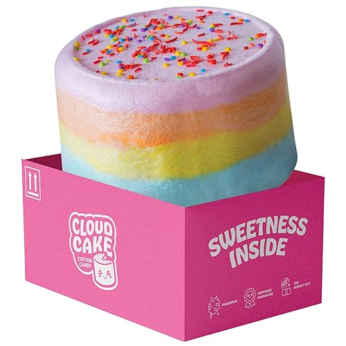 Cotton Candy Cake, 24 Cones of Cotton Candy, Handspun, Vegan, Allergy Friendly, 16oz (Serves 12)