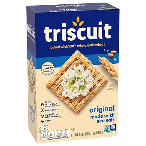 Miniatura 15 de Triscuit Galletas originales de trigo integral, galletas veganas, aperitivos saludables, aperitivos a granel, cajas de 12 - 8.5 onzas