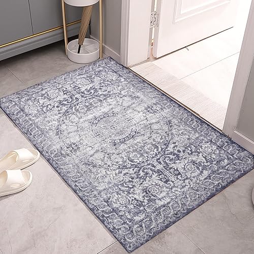 Yancorp Alfombra bohemia de 2 x 6 pies para dormitorio, alfombra lavable, alfombra vintage para sala de estar, antideslizante, alfombra de pasillo