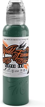 World Famous Green Tattoo Ink, Vegan and Professional Ink, Made in USA, J Freestyle Green, 1 oz