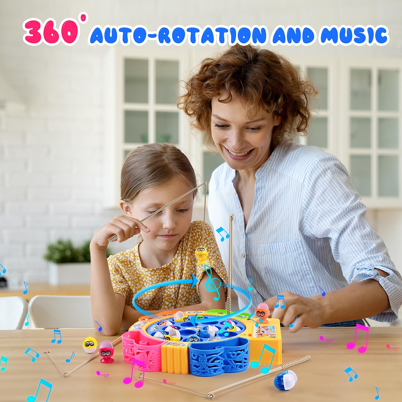Gioco Pesca Magnetico In Legno Per Bambini – Educativo E Sensoriale, Motricità Fine, Gioco Genitore-Figlio