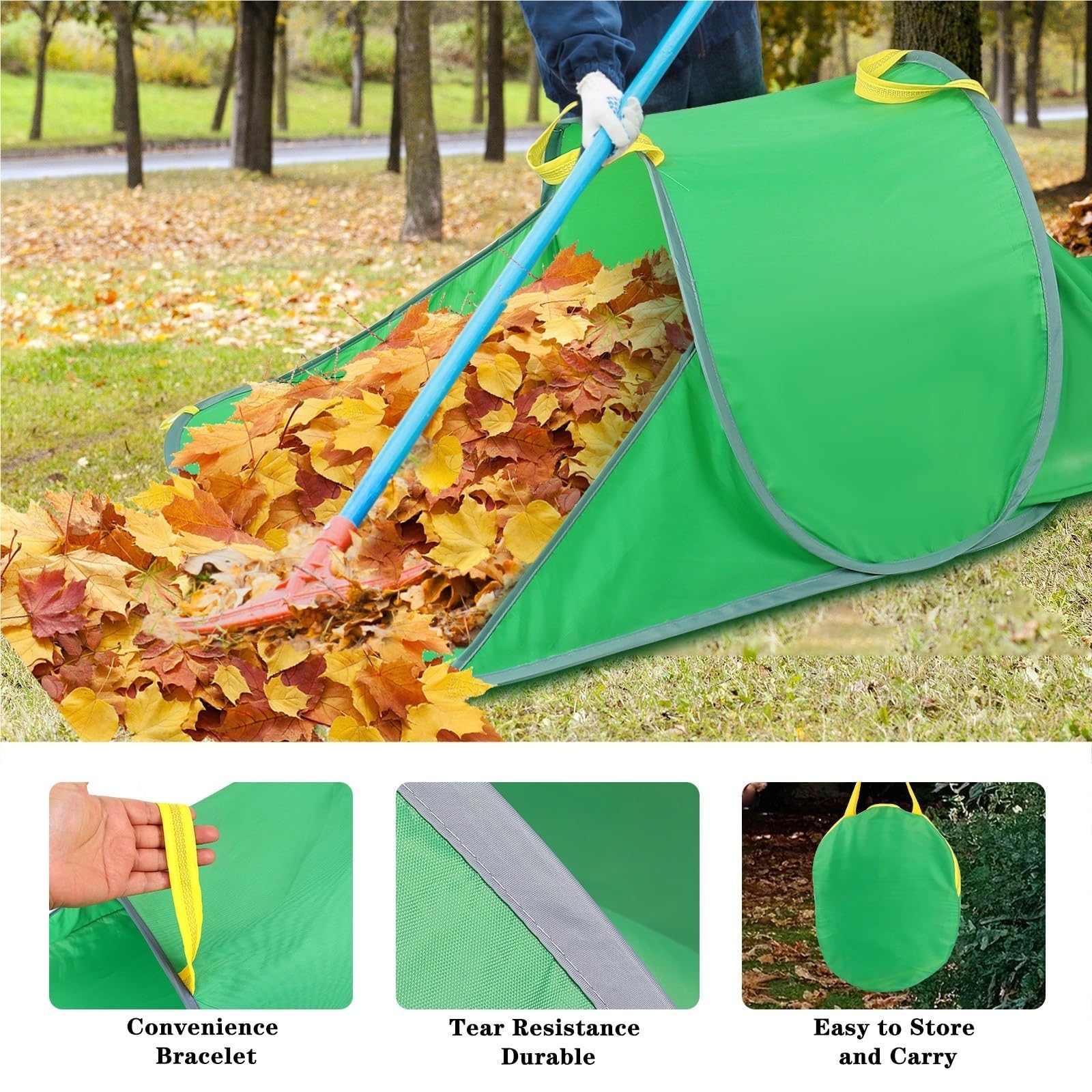 Sacs à Déchets Verts Grand sac de collecte feuilles pliable