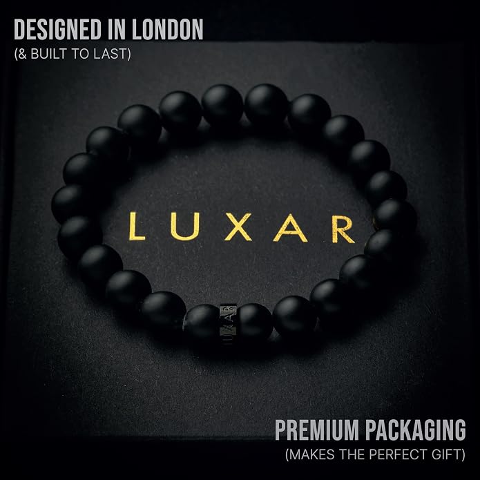 Pulsera para hombre en cuero negro con diseño minimalista miniatura 4