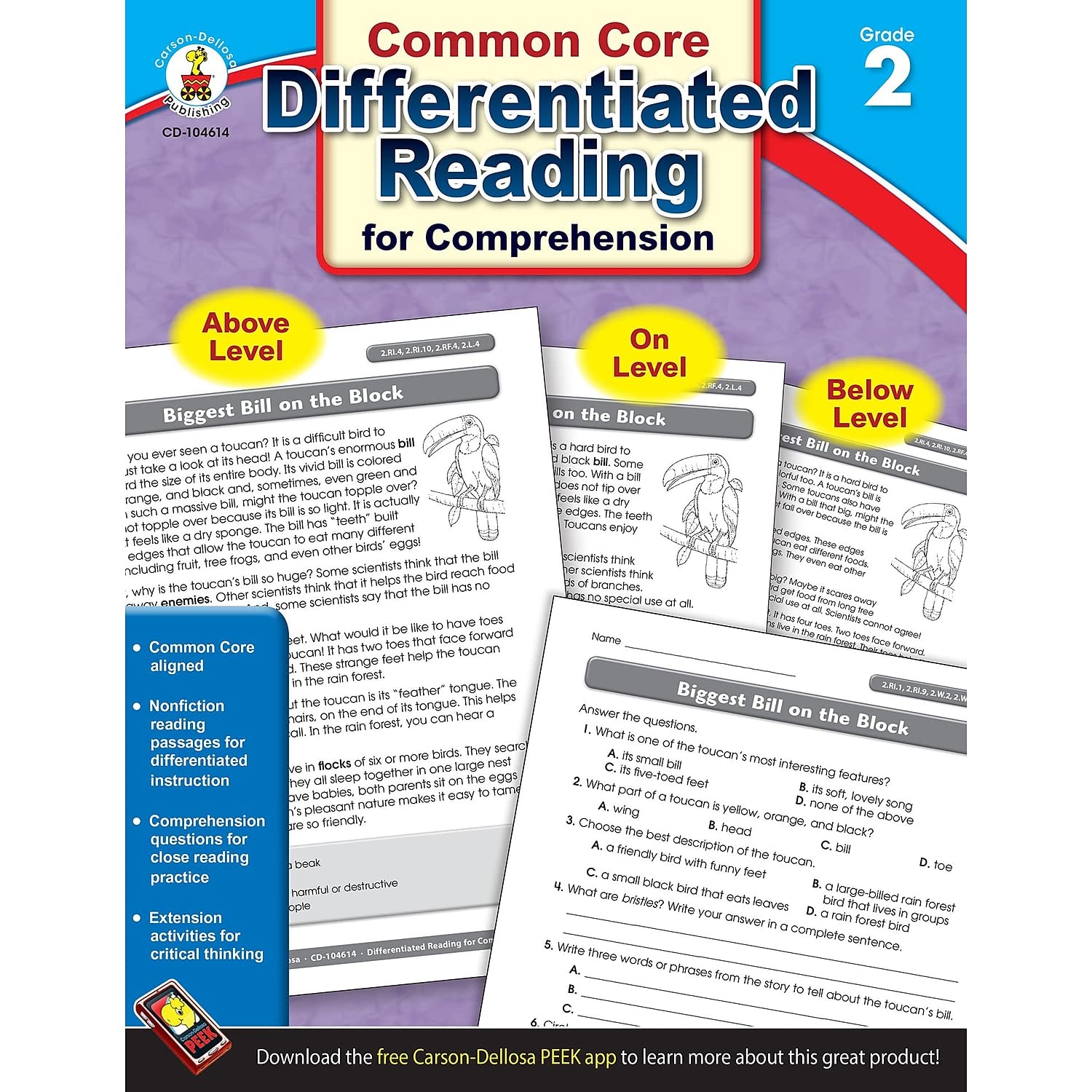 Differentiated Reading for Comprehension, Grade 2