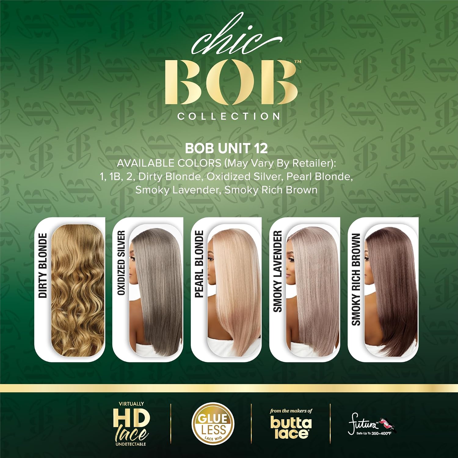 Sensationnel Chicbob Lace Frontwig - Bob Unit 12 Face Framing Glueless Wig Wide 5 Inch Deep Part Synthetic Preplucked Hairline (1 JETBLACK)