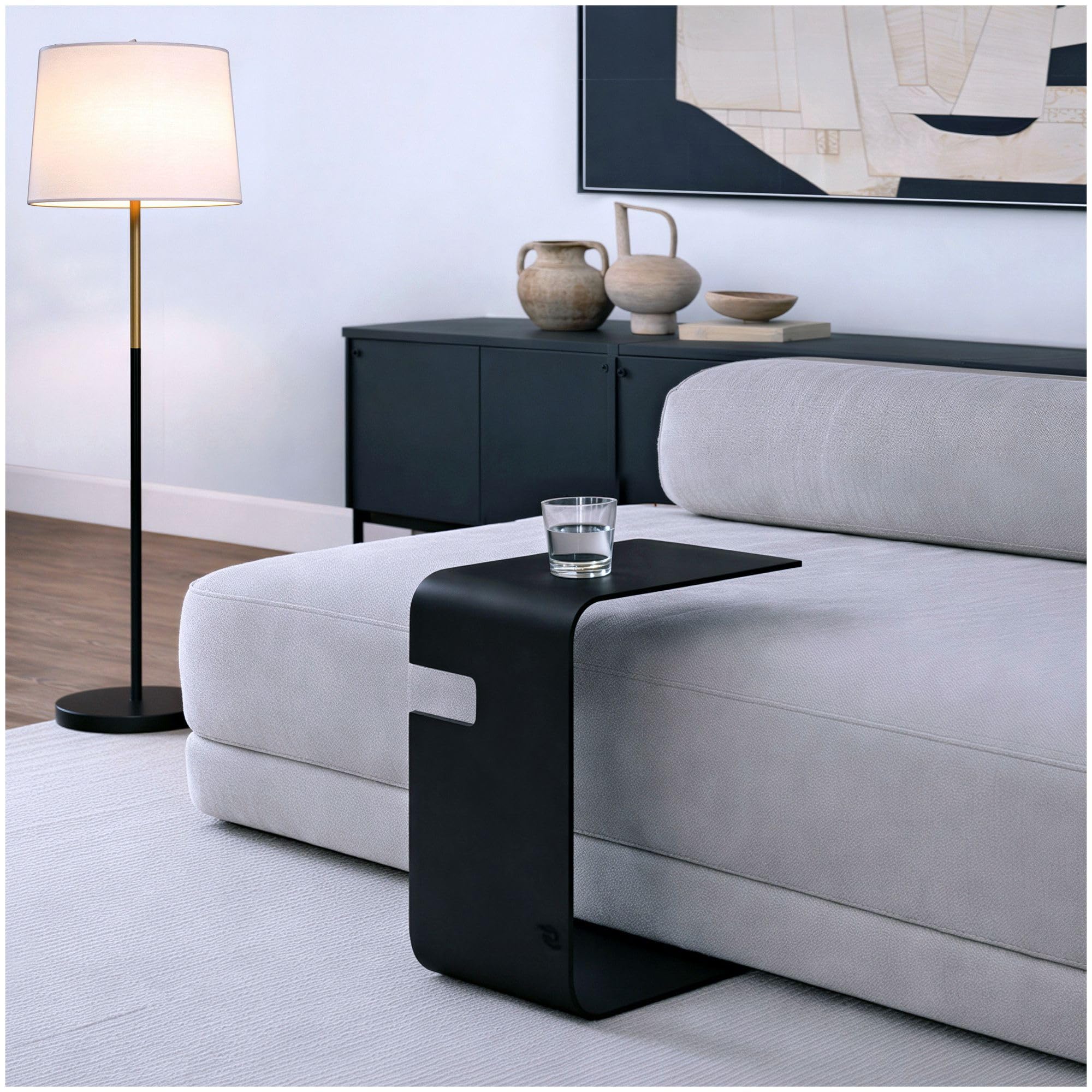 tuning-art Hamburg Beistelltisch Metall Hochwertig Pulverbeschichtet | Couchtisch Wohnzimmertisch Laptoptisch Sofatablett | Innen und Außen Einsetzbar | 49cm x 37cm x 26cm