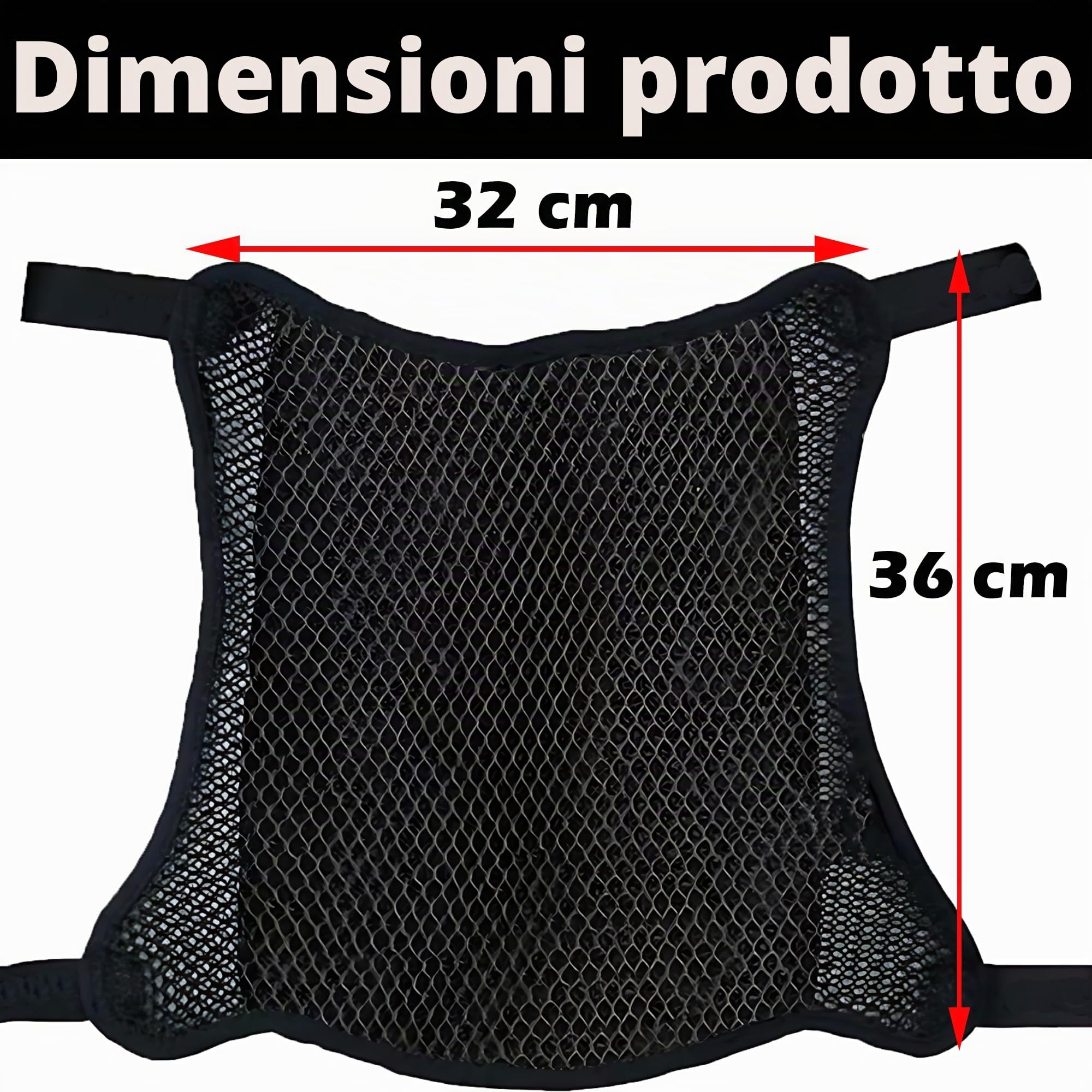 Cuscino Sella Moto, Cuscino Moto Passeggero, Materiali Della Rete Spaziale 3D, Dimensioni 36 * 32cm, Struttura Apicolare Bionica, Respirabile, Ammortizzante, Antiscivolo, Confortevole