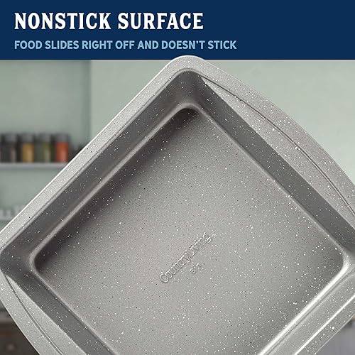 Miniatura 4 de Country Living Molde redondo antiadherente para tartas, acero al carbono resistente con revestimiento de liberación rápida, fabricado sin PFOA, apto