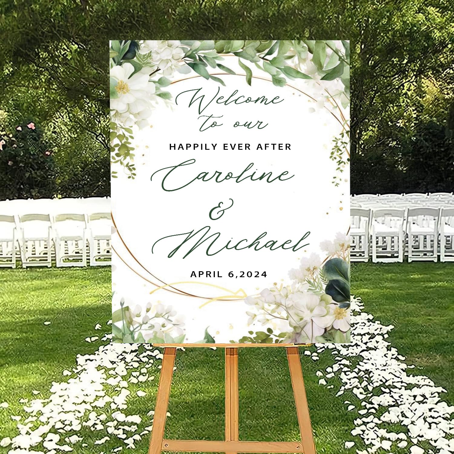 Amazon.com: Theme My Party Customized Wedding Welcome Sign