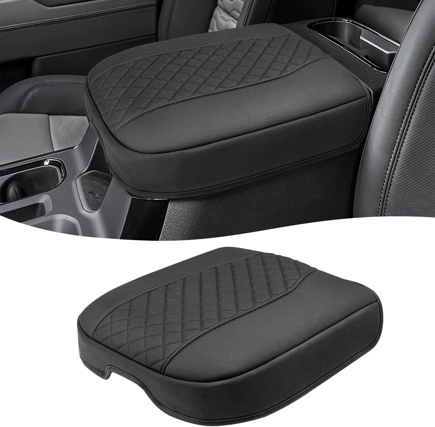 Eaglecover Center Console Armrest Cover for Chevy Silverado/GMC Sierra 2019-2026, Tahoe/Suburban/Yukon 2021-2026 - Waterproof Vinyl Protector, Anti-Scratch, Bucket Seat Only