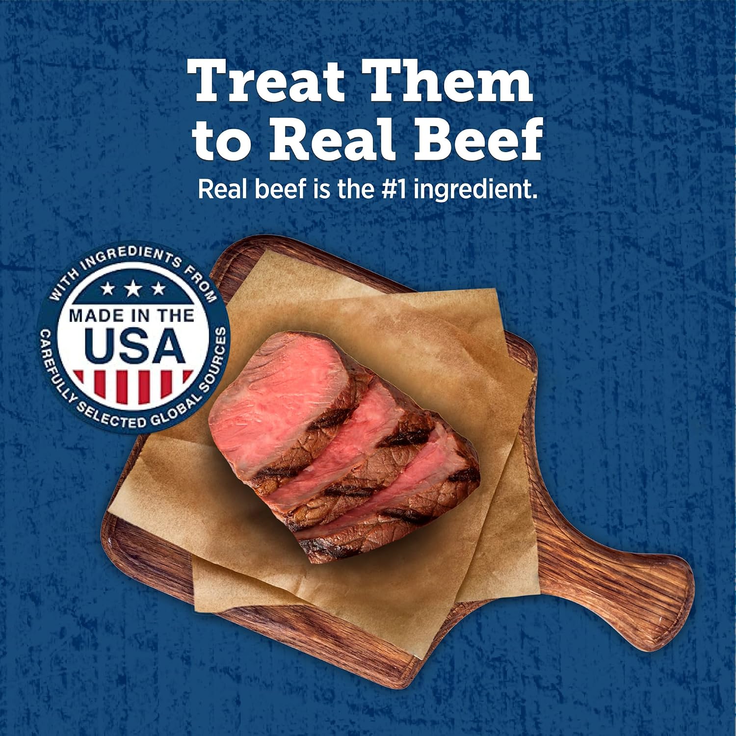 Blue Buffalo True Chews Premium Grillers Steak Dog Treats, 10 Ounce (Pack of 6) image 3