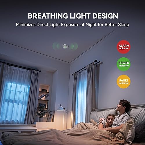 Miniatura 9 de SITERWELL Detector de humo y monóxido de carbono, batería de 10 años, alarma de humo interconectada inalámbrica, detector de monóxido de carbono con