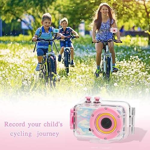 Miniatura 3 de Luoba Cámara para niños impermeable, regalos para niñas de 3 a 10 años, juguetes de Navidad, cumpleaños, niños, cámara digital subacuática, juguetes