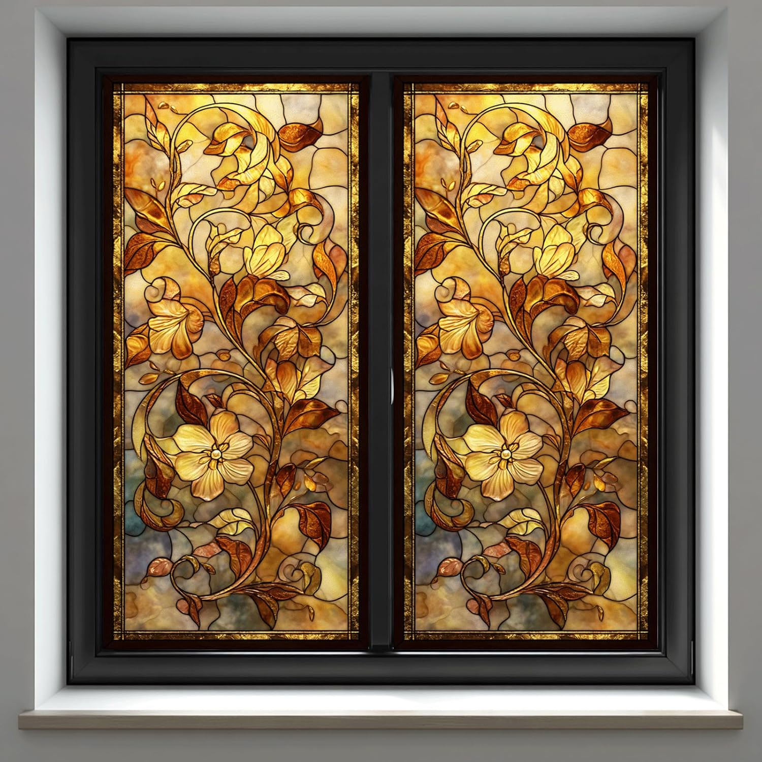Vinilo decorativo estilo vidrio vitral de 17.5x39.4 pulgadas miniatura 7