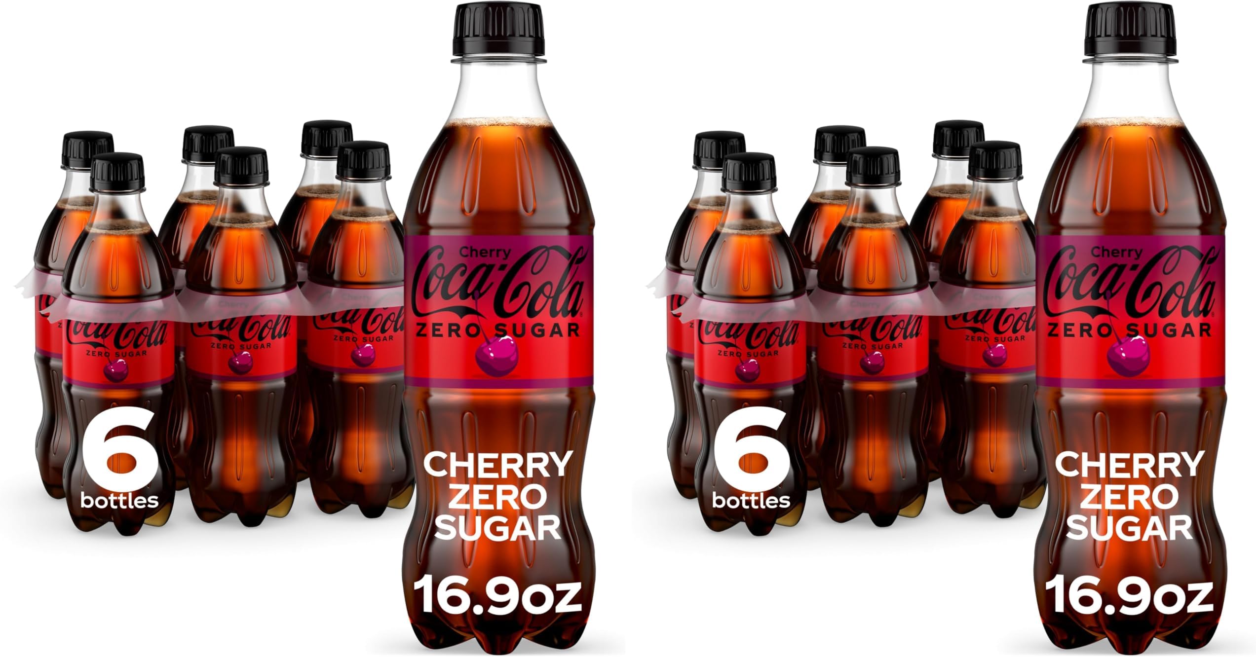 Coca-Cola Cherry Coke Zero Sugar | 16.9 fl oz | 12 Pack