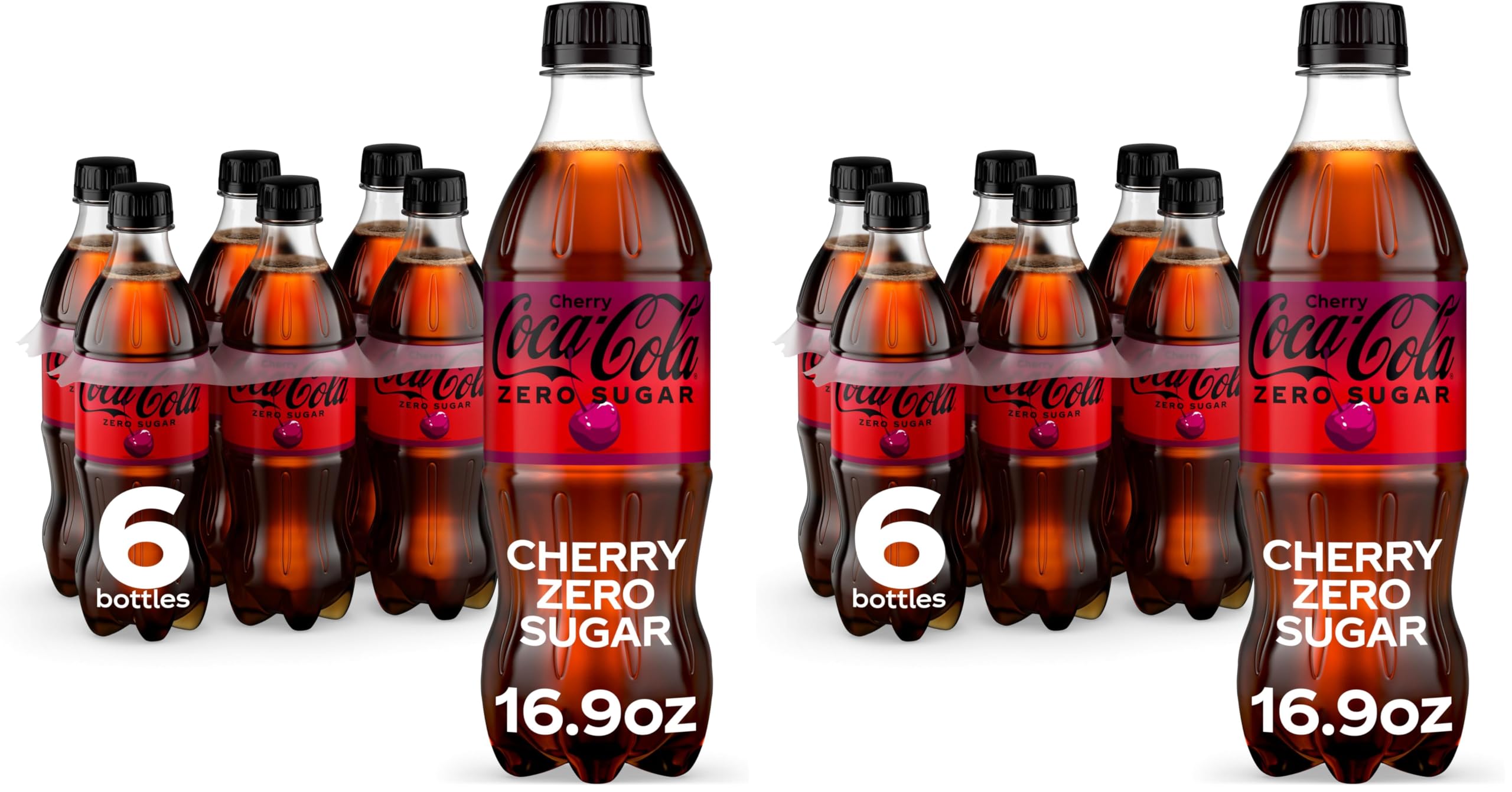 Coca-Cola Cherry Coke Zero Sugar | 16.9 fl oz | 12 Pack