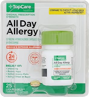 Top Care All Day Allergy Relief Softgels (10mg, 25 Count)