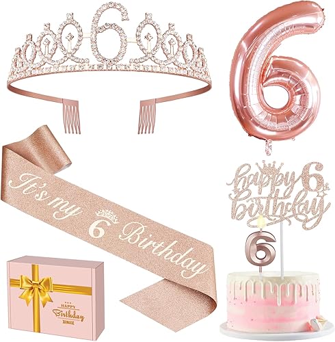 Miniatura 118 de Decoraciones de cumpleaños número 17 para niña, incluyendo tiara y banda de cumpleaños de 17, decoración para pastel y velas, globos de números