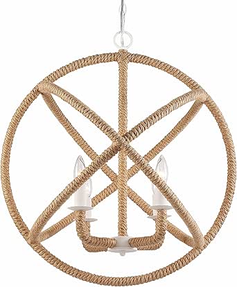 Golden Lighting Marina 4-Light Chandelier in Natural White