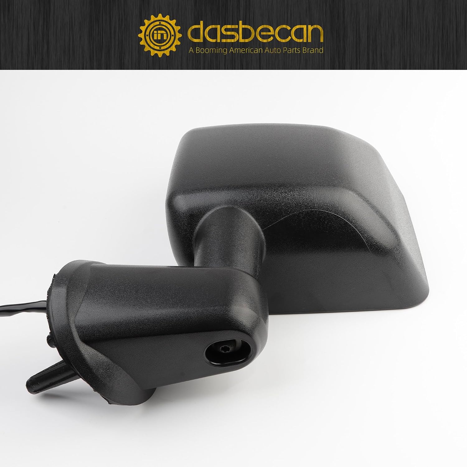 Dasbecan Left Driver Side Mirror Compatible with 2015 2016 2017 Jeep Wrangler JK Power Heated Manual Folding Door Mirrors ‎Textured Black Replaces#CH1320390 68249847AD 68125585AA (5 Pins)