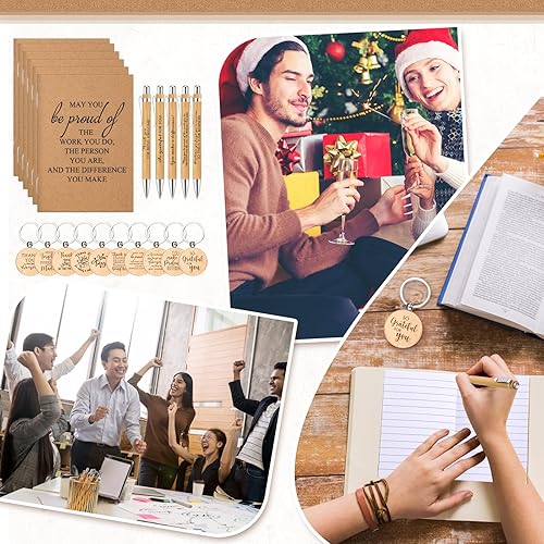 Miniatura 6 de Tinlade 60 piezas de regalos de agradecimiento a los empleados de Navidad, cuadernos inspiradores de Navidad a granel con bolígrafos motivacionales