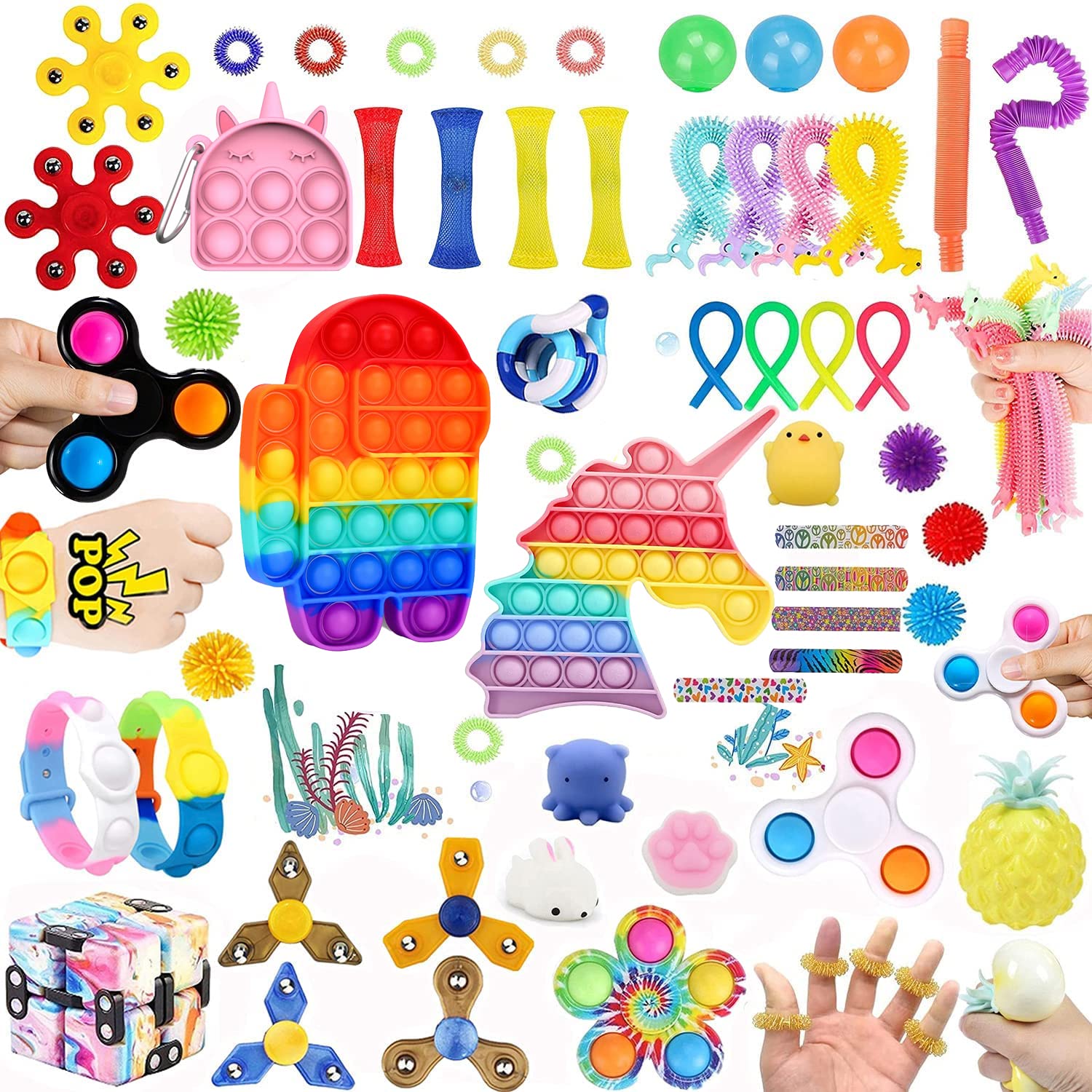 Buy Fidget Toys Set 56 Pcs Simple Dimple Fidgets Toy for Kids Adults