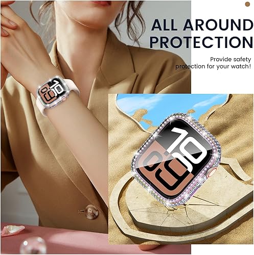 Vista 13 de Tensea Funda protectora de pantalla impermeable para Apple Watch 2 en 1 de 1.575 pulgadas SE 3ª/SE 2ª generación, accesorios SE/Series 6/5/4