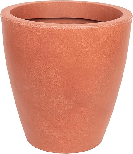 Miniatura 2 de Elly Décor Maceta de 17 pulgadas para jardín con drenaje, redonda grande, ligera y extremadamente duradera, maceta de plástico para interiores y