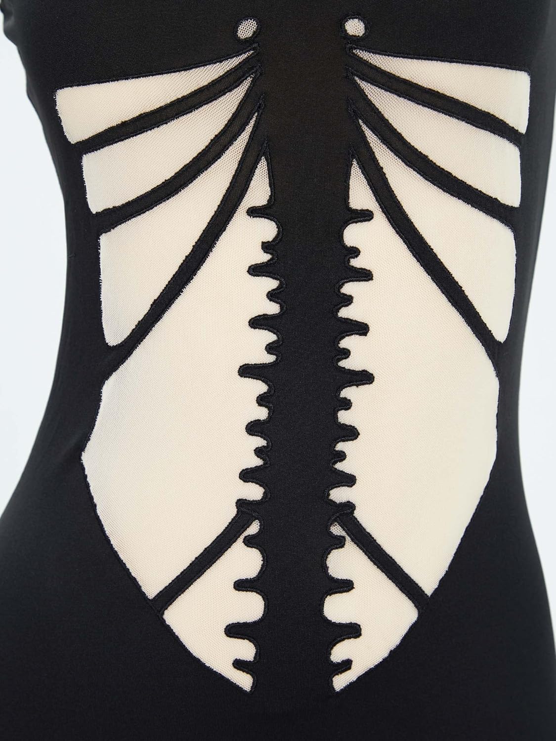 MEOWCOS Halloween Gothic Skeleton Hollow Cutout Dress - Mini Punk Party Dress - Image 5