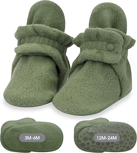 Zutano Botines de forro polar unisex para bebé, con cierre de dos broches, de recién nacido a 24 meses