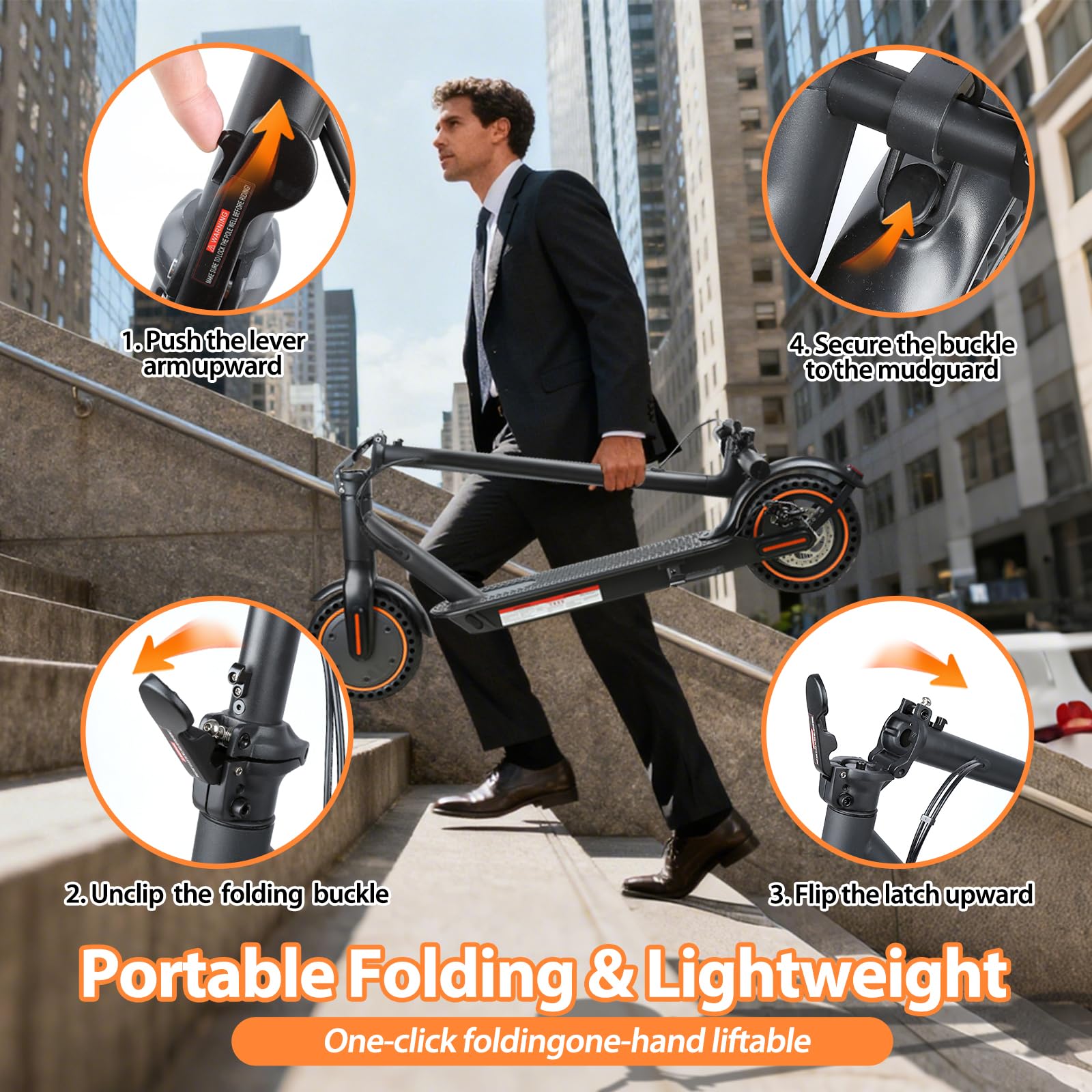 Trottinette Électrique Pliable Ultra-Légère 12kg – 30 km Autonomie, 25 km/h | Moteur 500W,Max 25 km/h, Pneus Anticrevaison, Application Connectée, 3 Modes de Vitesse –Idéale pour les Déplacements Urbains