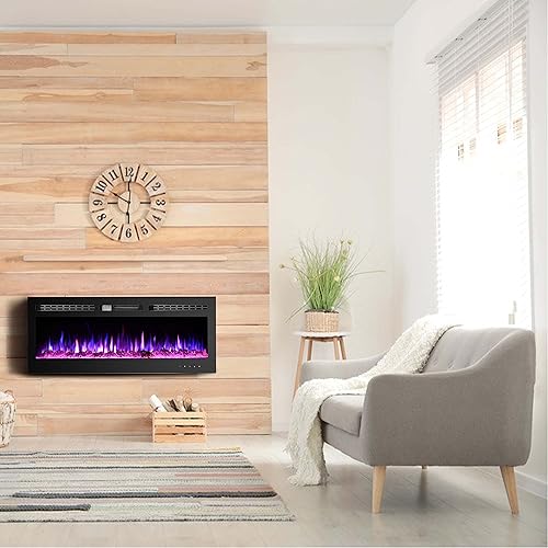 Miniatura 8 de Chimenea eléctrica, insertos de chimenea eléctrica, chimenea falsa, chimenea de pared eléctrica con control remoto, chimenea eléctrica de 40
